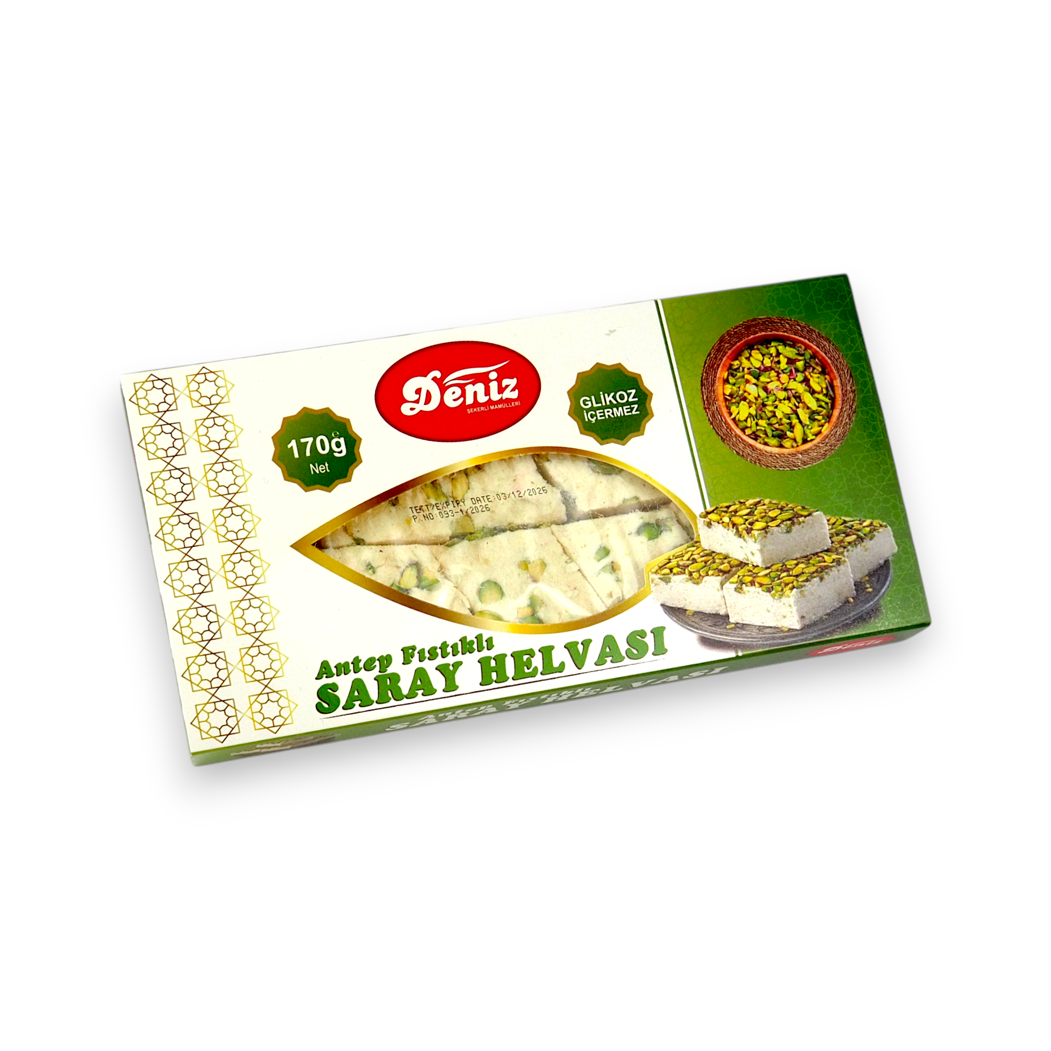 Antep fıstıklı saray helva 260g Deniz Şekerleme ikramlık geleneksel helva