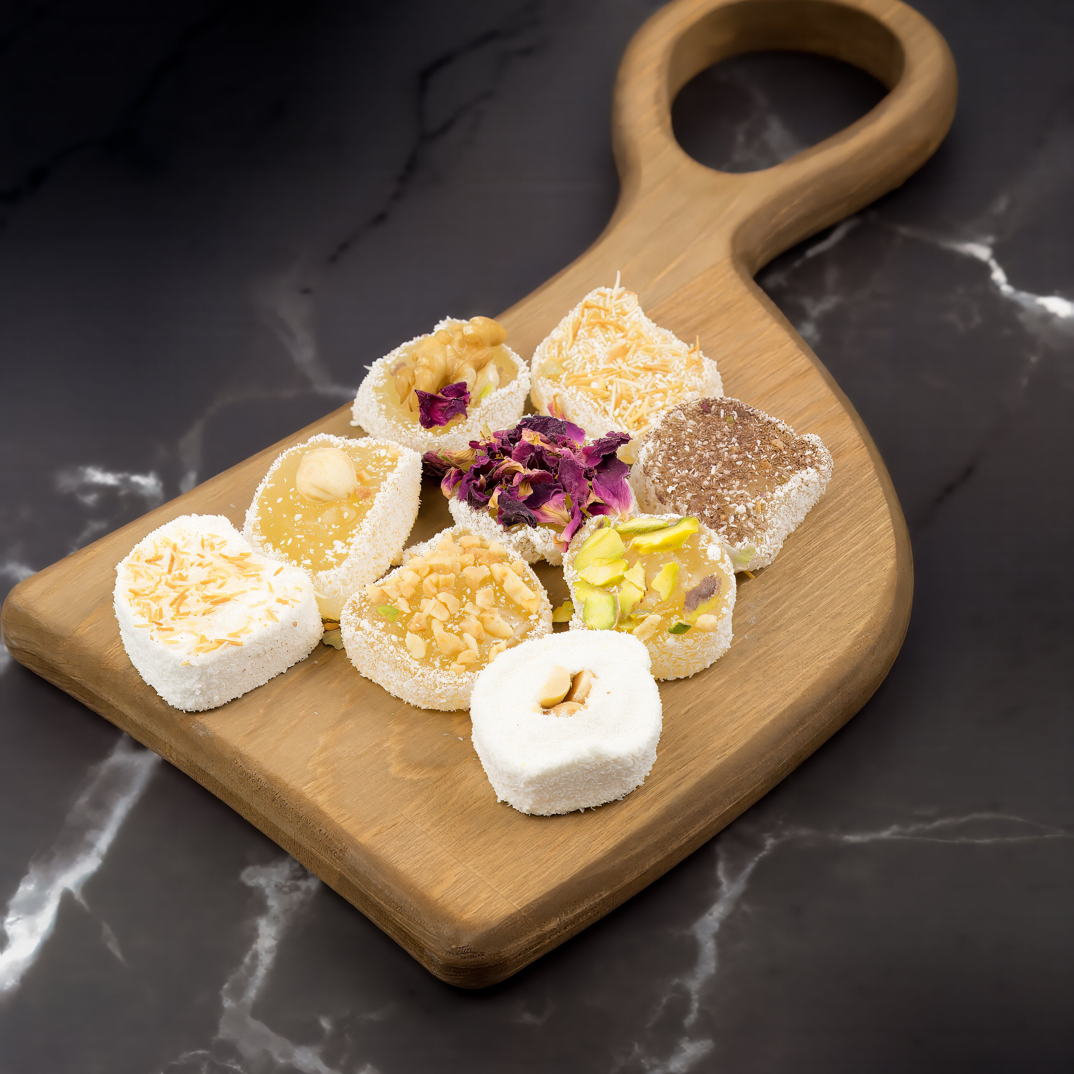 Afyon özel lokum 750g Deniz Şekerleme file Antep fıstığı fındık kadayıf ceviz kaplamalı lokum