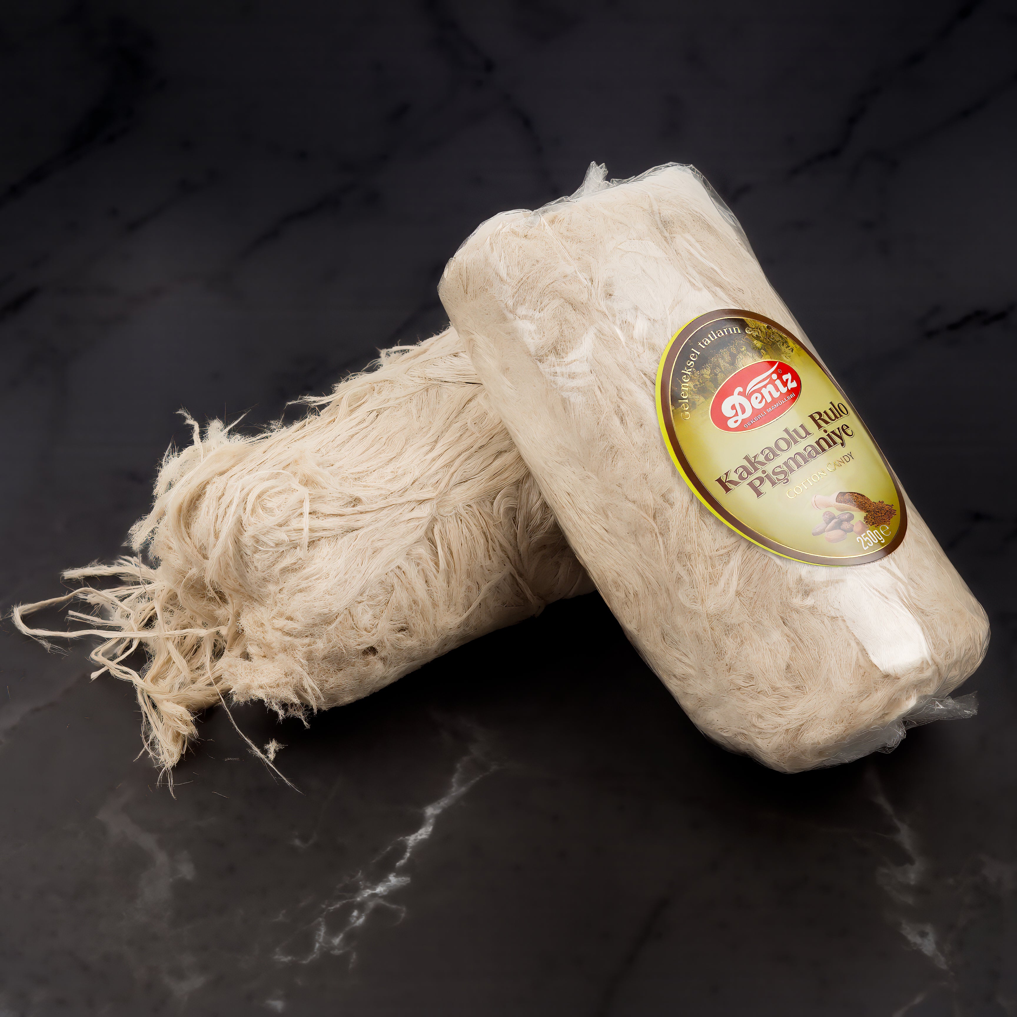 Kakaolu pişmaniye 250g Deniz Şekerleme geleneksel kakao aromalı tel pişmaniye