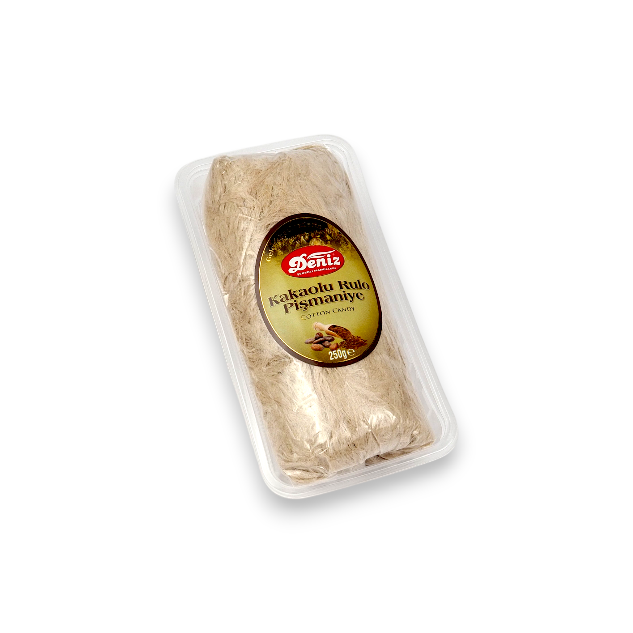 Kakaolu pişmaniye 250g Deniz Şekerleme geleneksel kakao aromalı tel pişmaniye