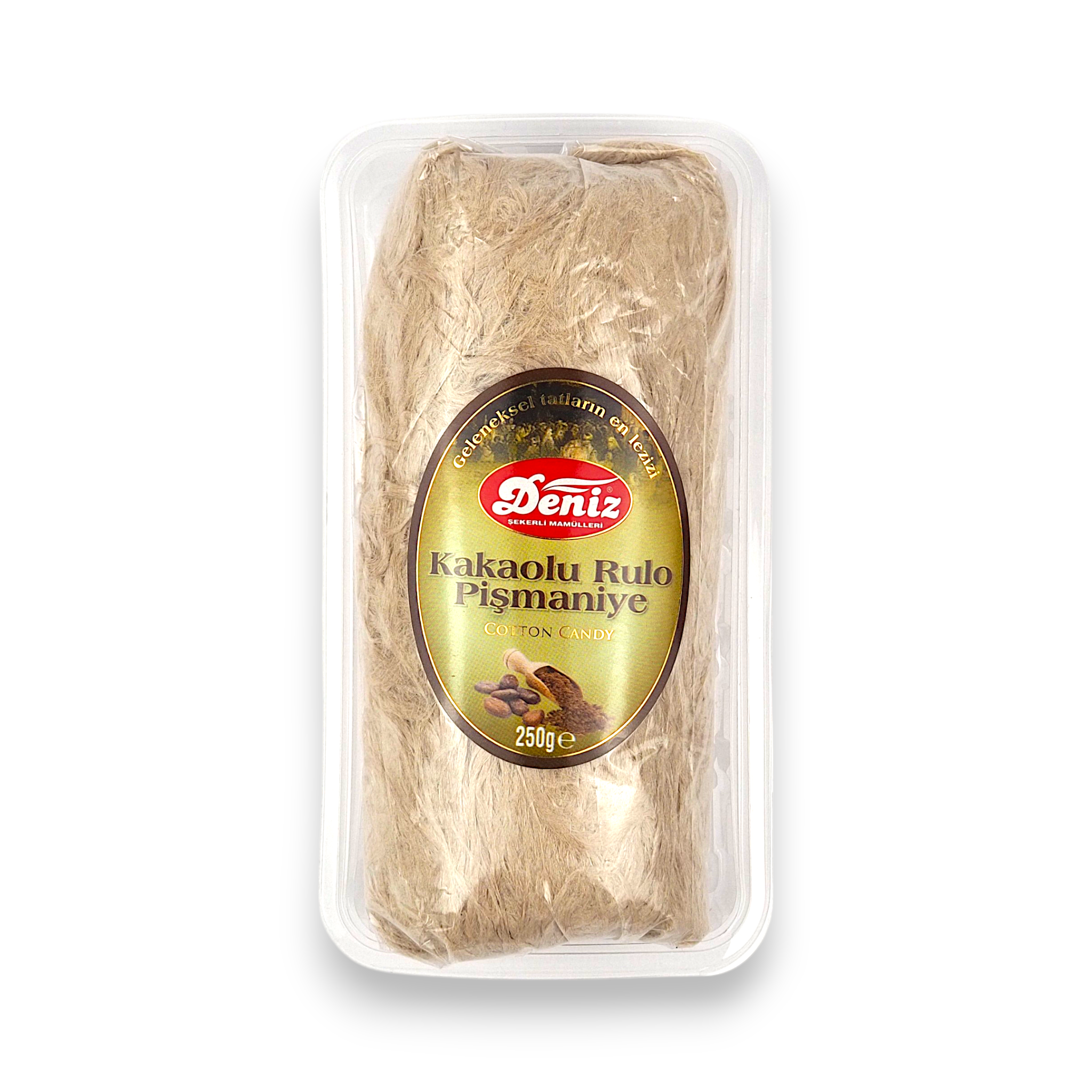 Kakaolu pişmaniye 250g Deniz Şekerleme geleneksel kakao aromalı tel pişmaniye