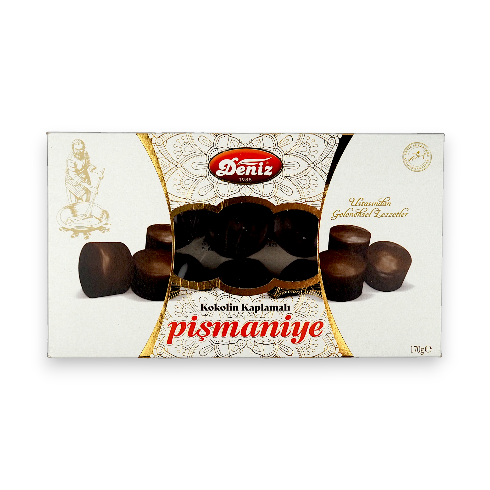 Kaplamalı pişmaniye 170g Deniz Şekerleme çikolata kaplı pratik ambalajlı pişmaniye