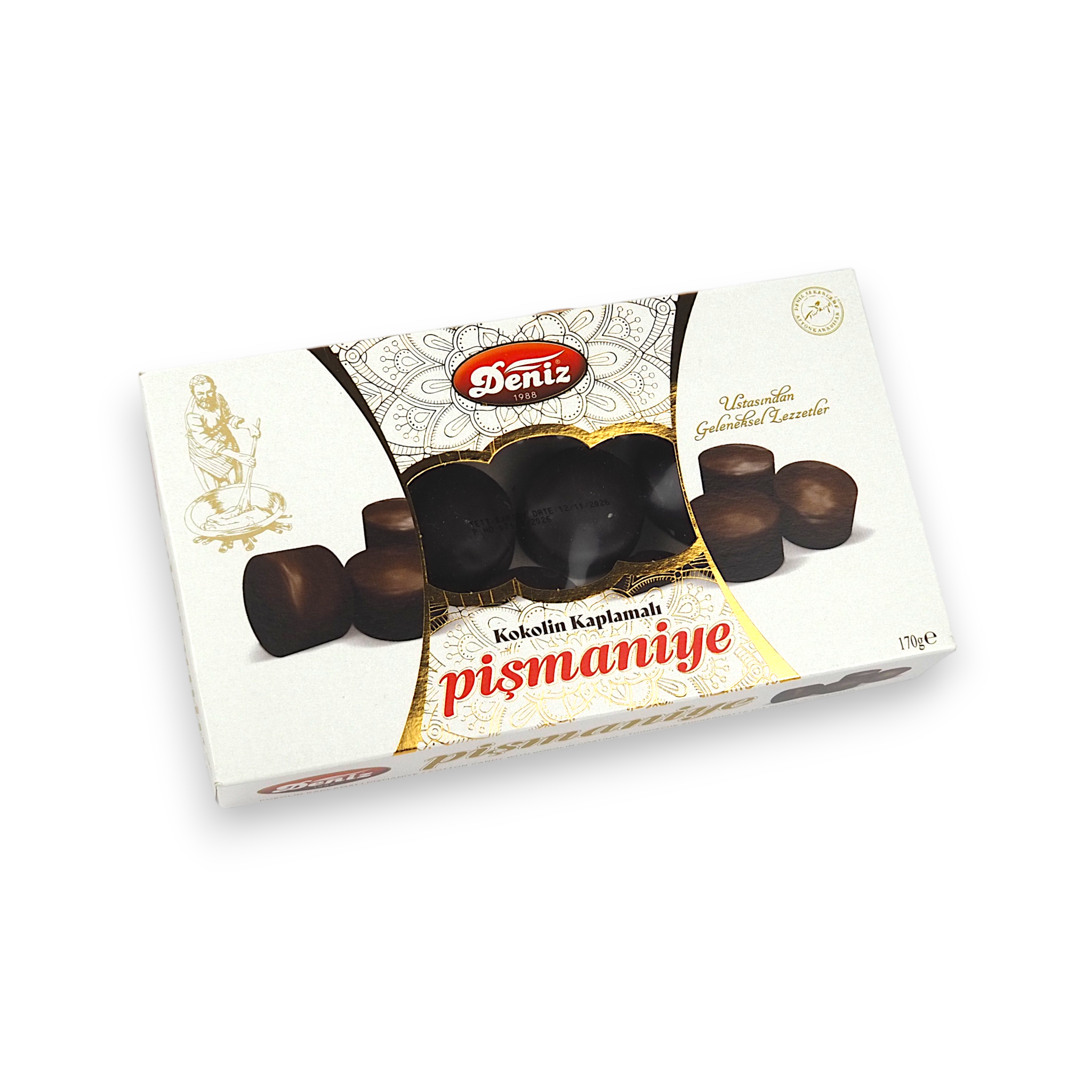 Kaplamalı pişmaniye 350g Deniz Şekerleme çikolata kaplı geleneksel pişmaniye
