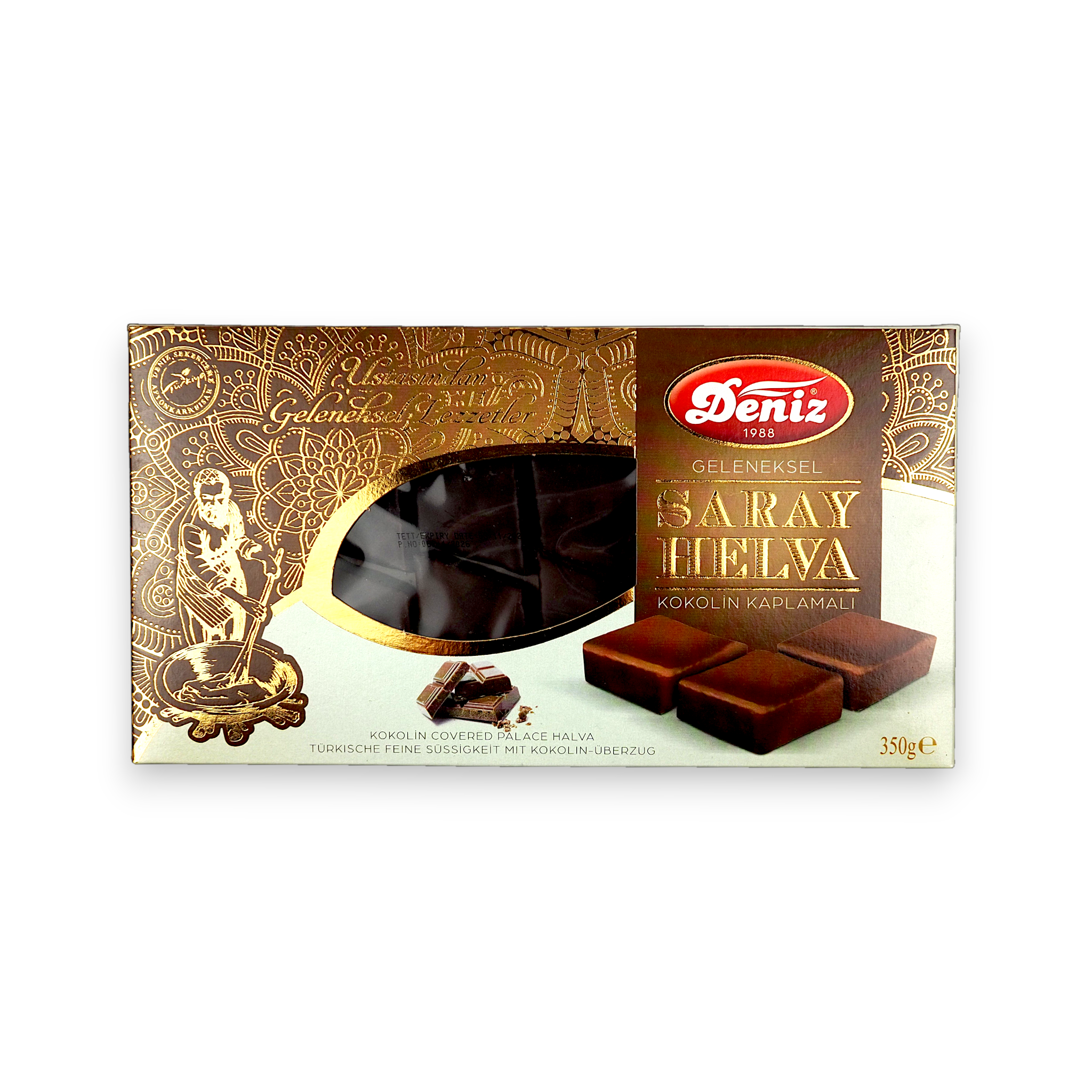 Çikolata kaplı saray helvası 350g Deniz Şekerleme ikramlık geleneksel helva