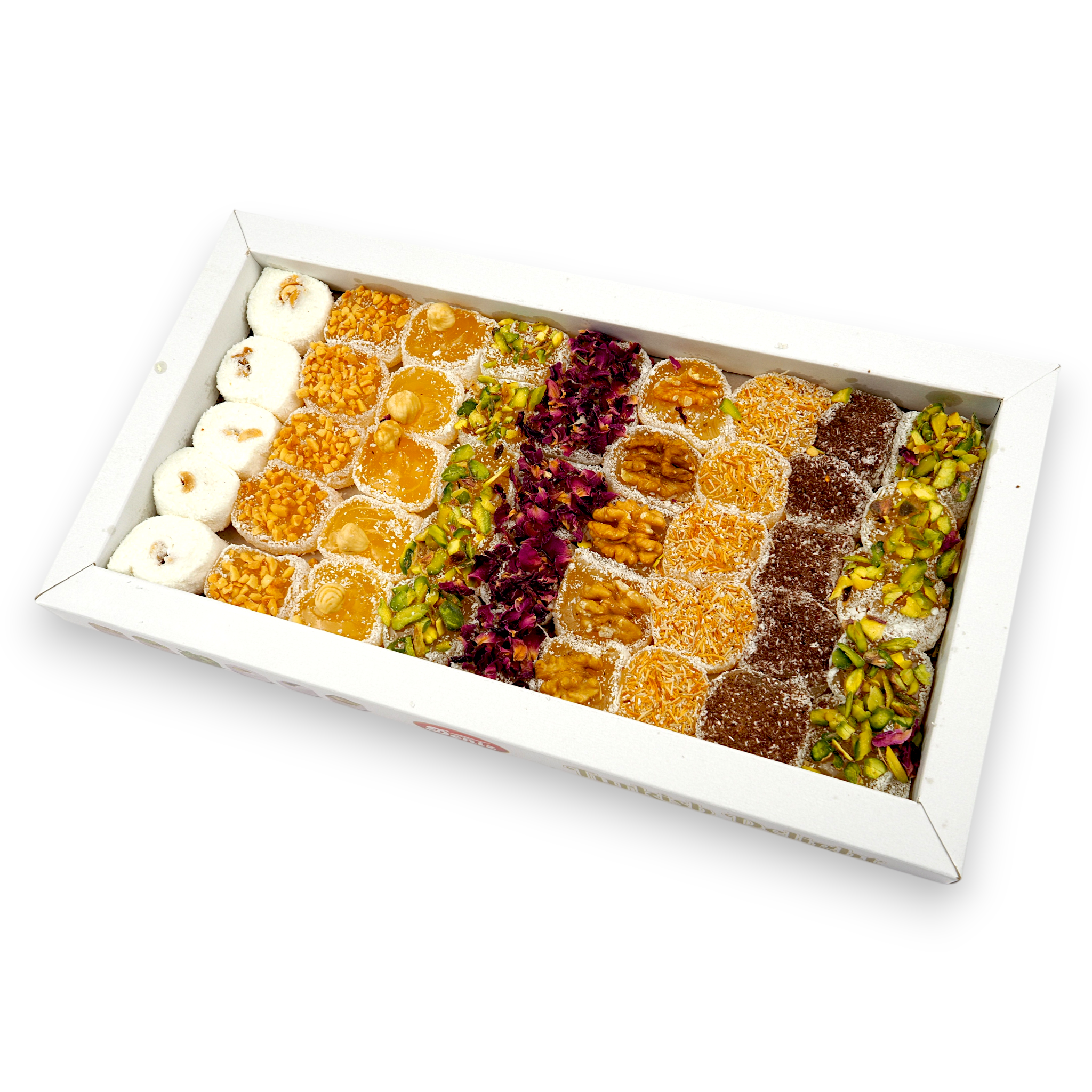 Afyon özel lokum 750g Deniz Şekerleme file Antep fıstığı fındık kadayıf ceviz kaplamalı lokum