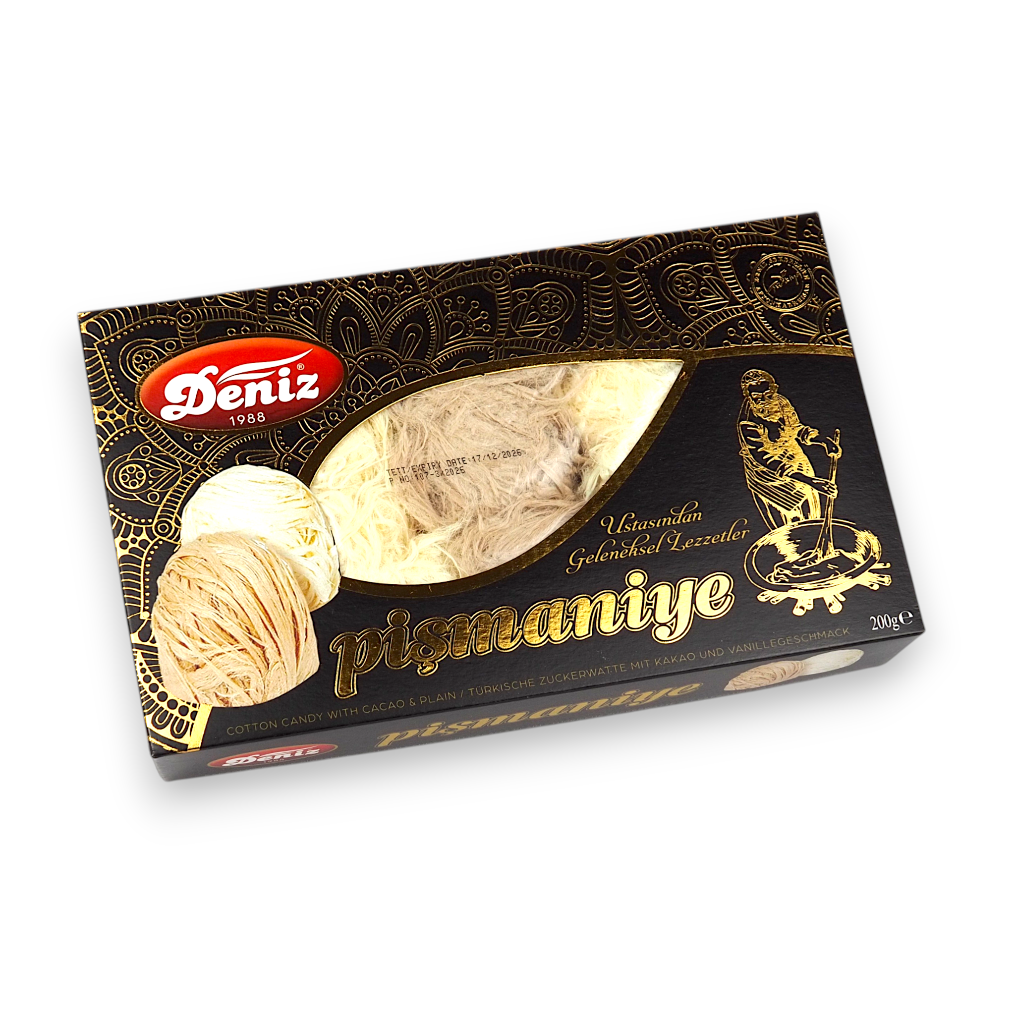 Sade kakaolu pişmaniye 200g Deniz Şekerleme pratik ikramlık tel pişmaniye
